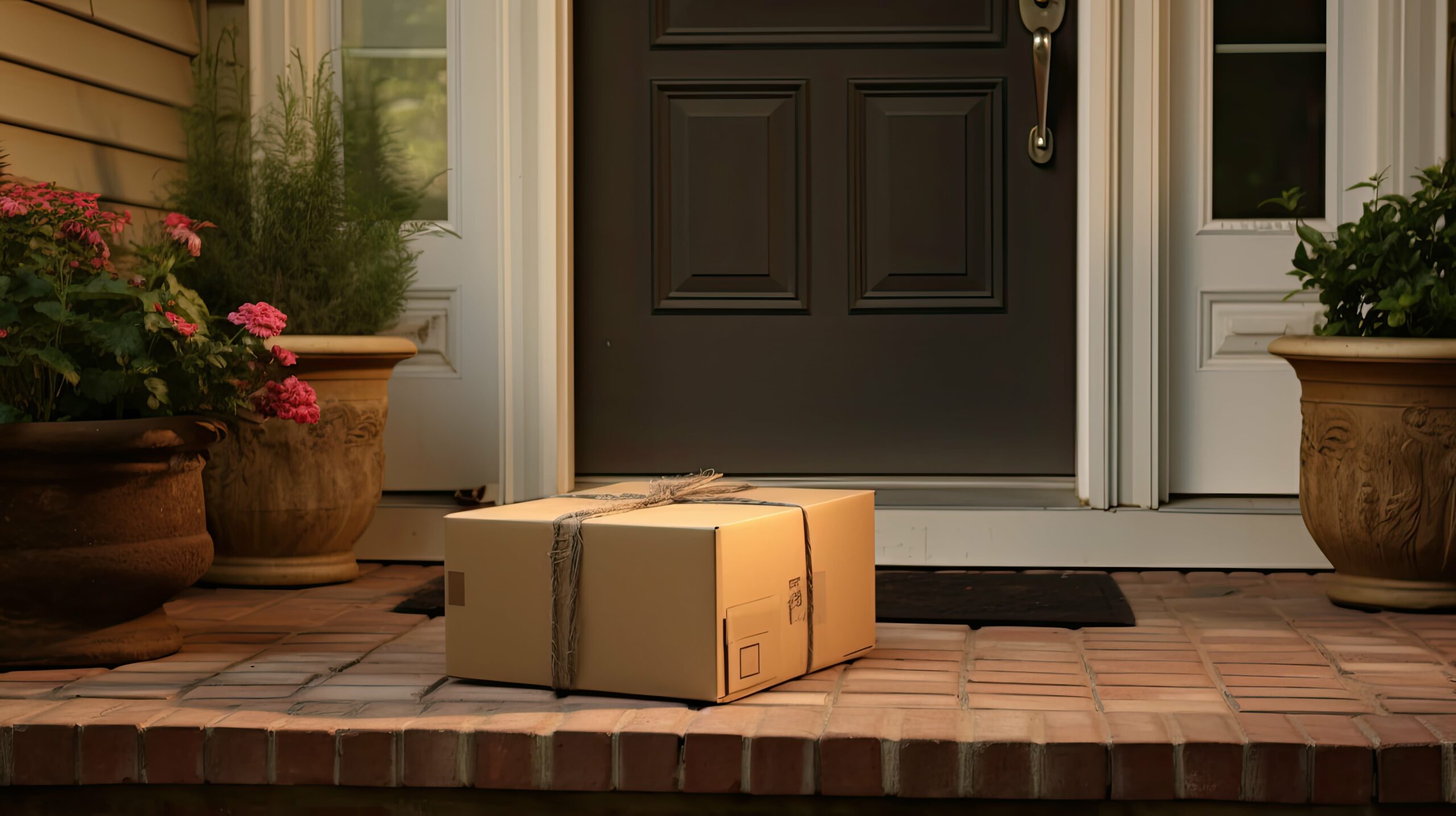 delivery package door step